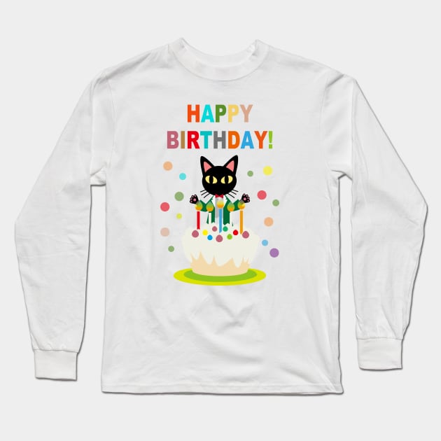 Happy Birthday Long Sleeve T-Shirt by BATKEI